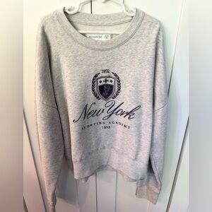 Abercrombie Kids Light Gray Crest Sweatshirt